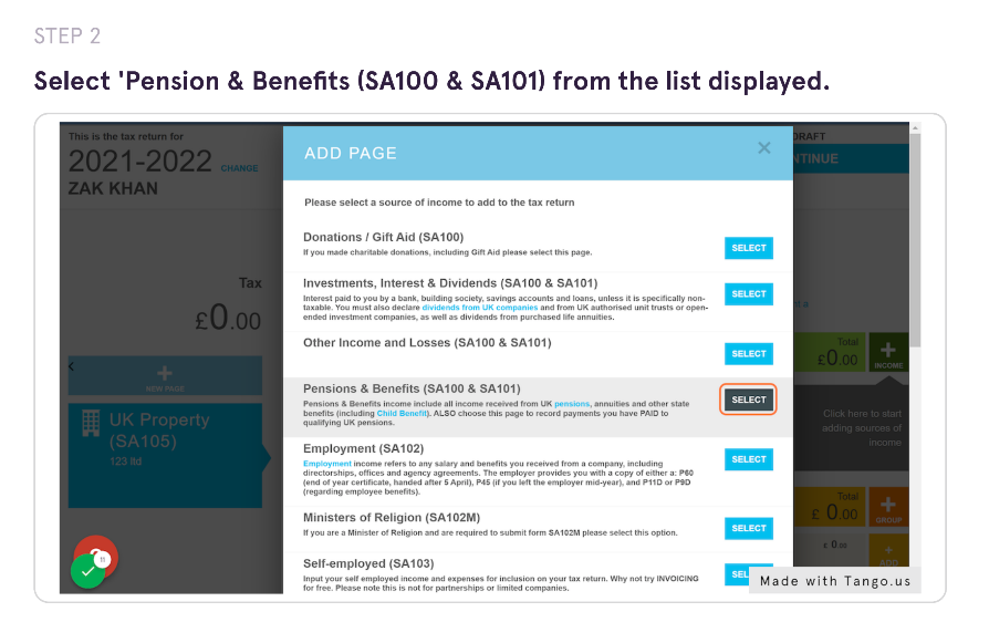 SA100 How do I record my Child Benefit Charge?